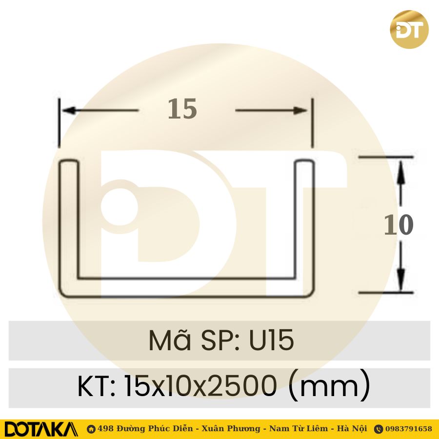 Nẹp U Nhôm – Mã Sản Phẩm U15